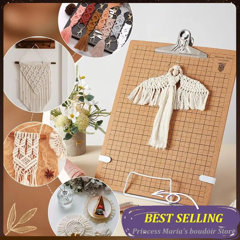 

AB30-Macrame Board Set, Macrame Board And Metal Adjustable Stand, Macrame Supplies Double Sided Grid Macrame Project Board