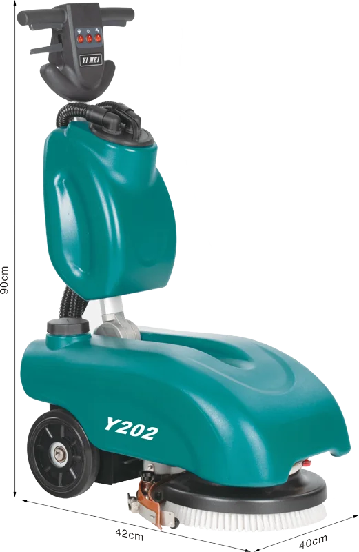 Y202 Scrubber Reinigingsapparatuur Push-Behind Compacte Vloer Scrubber