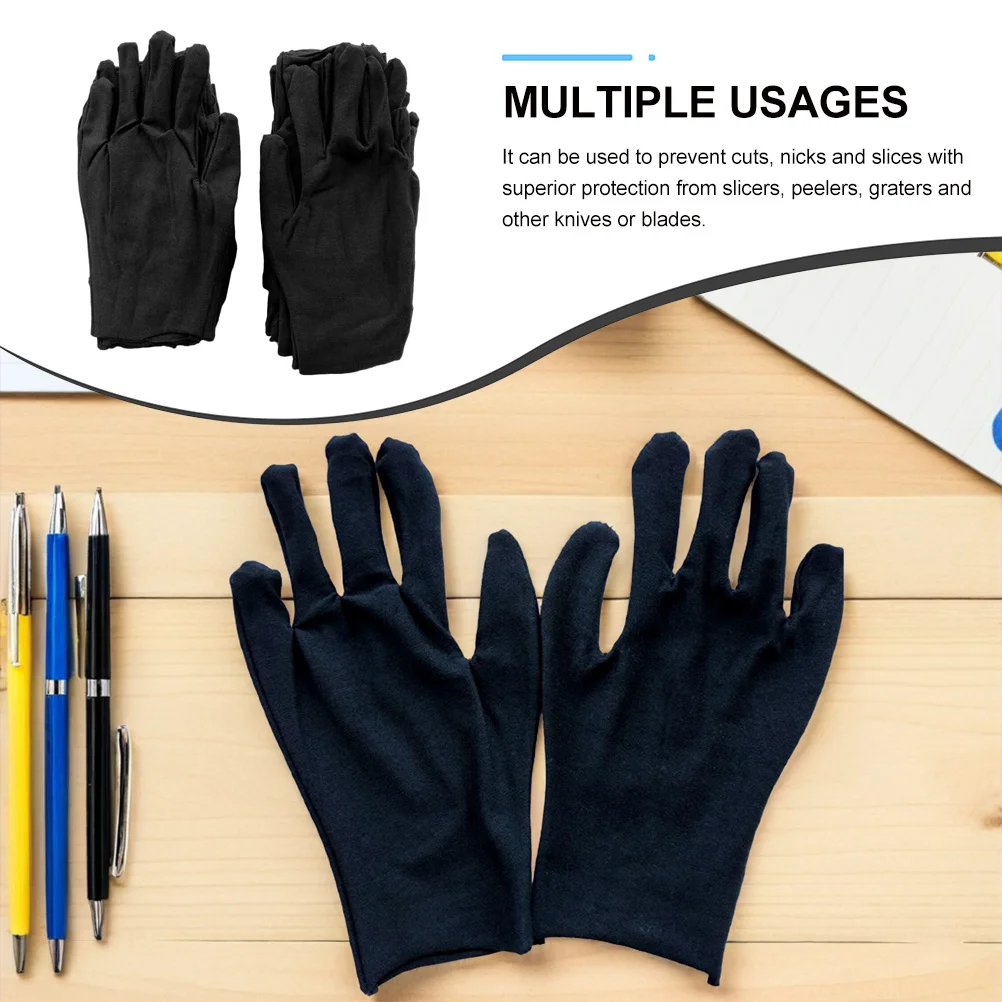 قفازات قطنية شديدة التحمل مقاومة للقطع لحديقة المطبخ ومستودع العمل وحماية اليد وقبضة متماسكة خفيفة الوزن