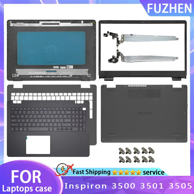 

For Dell Inspiron 3501 3505 Laptop LCD Rear Cover Front Frame Palm Pad Keyboard Bottom Cover Hinge black