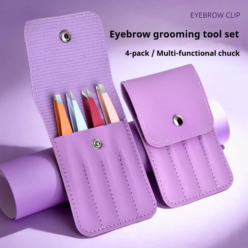 3pcsPremium Stainless Steel Eyebrow Tweezers Set - Precision Sharp Flat/oblique/pointed Tweezers