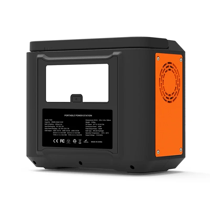 300W 80000 mAh portable power station for outdoor generator camping picnics with large capacity and AC socket