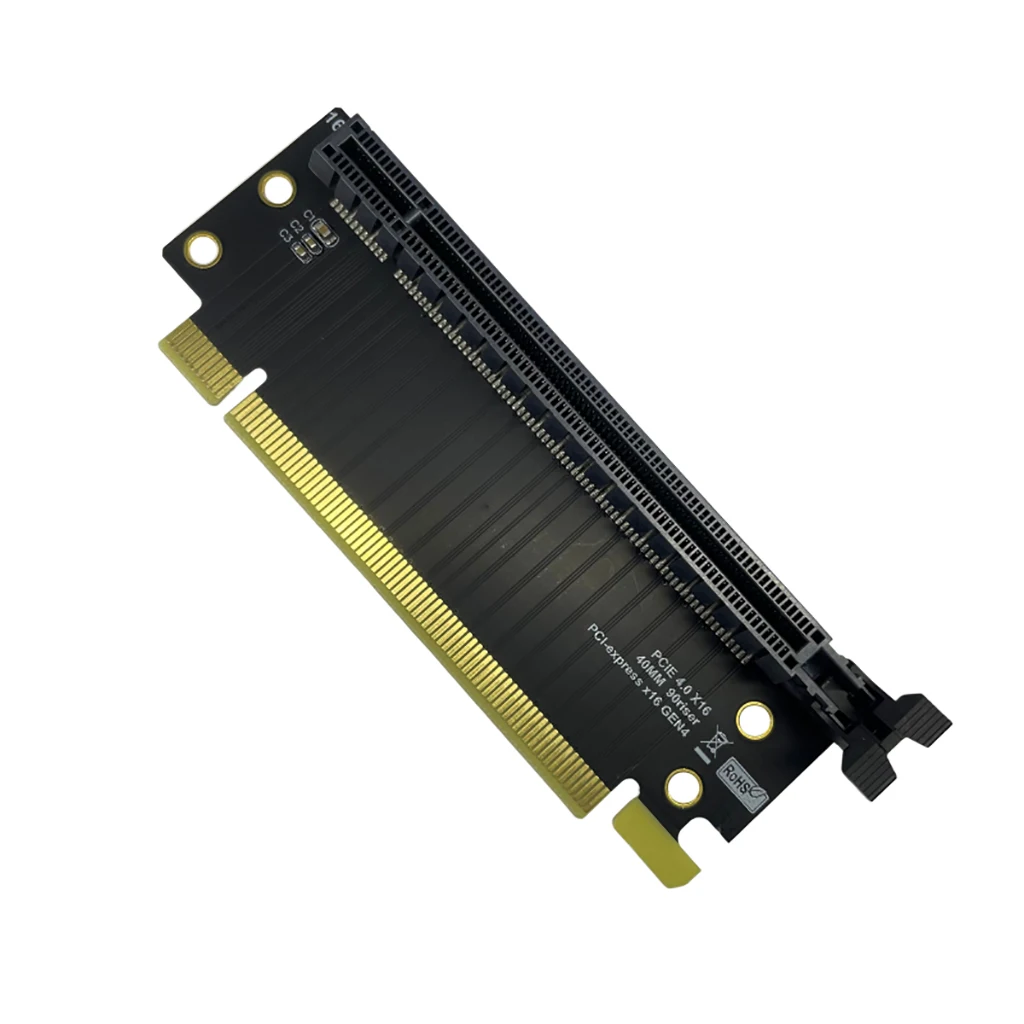 PCIe 4.0 X4 /X8 to X16 Riser Card Converter / X16 90degree Right Angled Slot PCI-E Gen 4 Extension Adapter Card for PC Computer