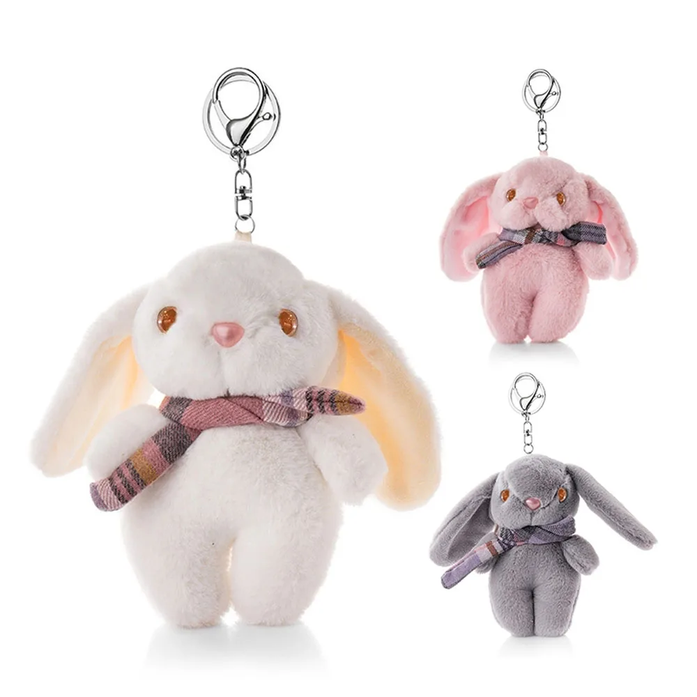 Plush Bunny Keychain Ins Girls Cute Couple Car Key Chain Creative Student Schoolbag Women Wallet Pendant Rabbit Keychain