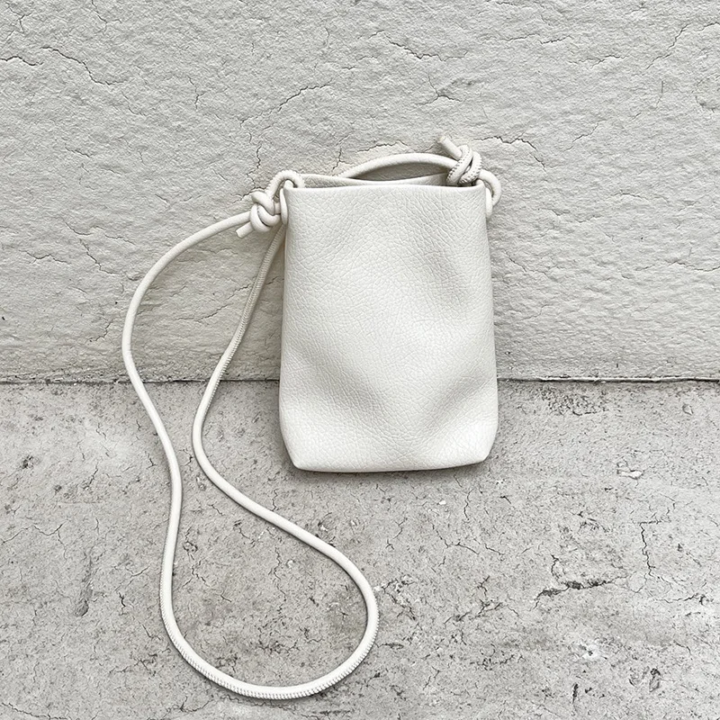New Korean casual simple women's mobile phone bag lightweight multifunctional horizontal pu leather solid color mini pouch walle