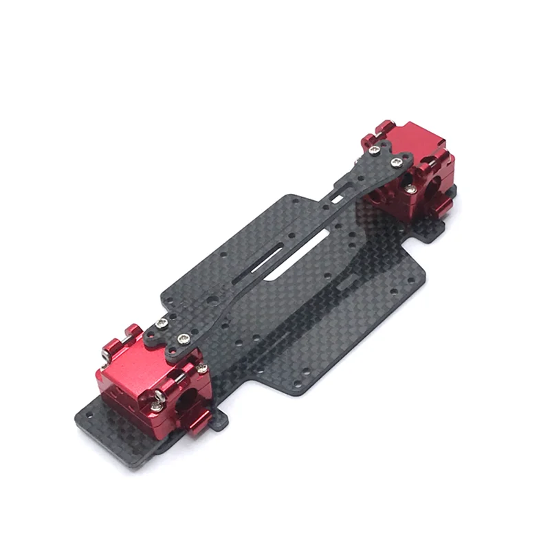 Placa inferior de fibra de carbono mejorada, base de rueda de caja de cambios de 98-102mm para WLtoys 1/28, 284131, K969, K979, K989, K999, P929, P939, piezas de coche RC