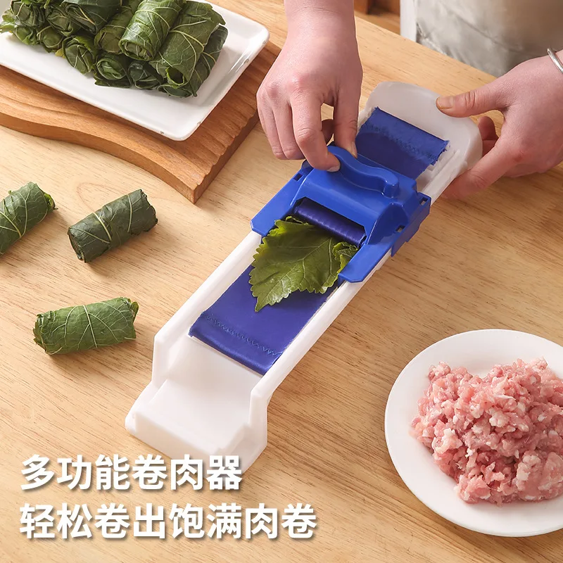 White and Bule Vegetable Meat Rolling Machine Stuffed Grape Leaf Meat Roller Wrapping Cabbage Meat Rolling Kitchen Gadget