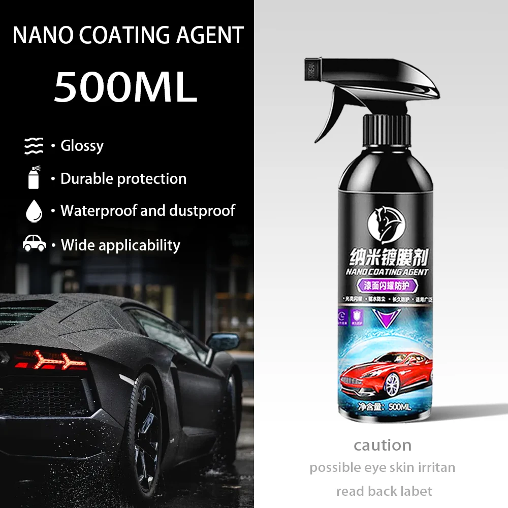 Nano Liquid Glass Plated Crystal Hydrophobic Waterproof Polishing Paint Hardness Car Polish Wax 10H Ceramic Car Coating 500ML