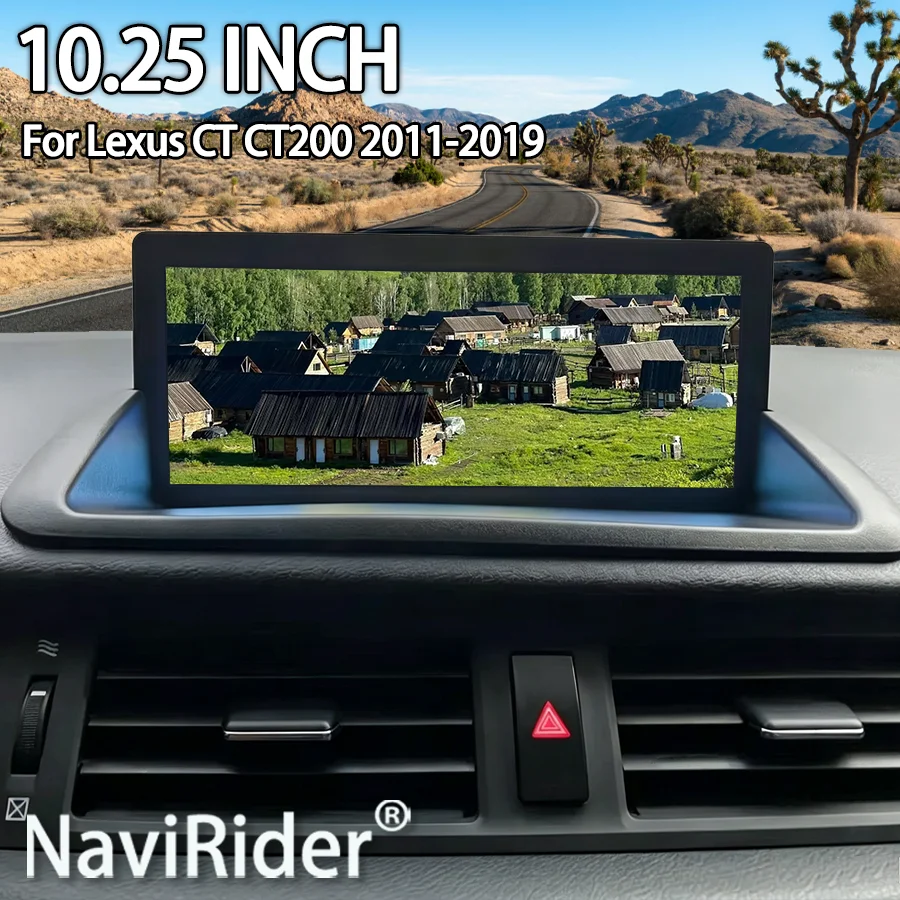 For Lexus CT CT200 2011-2019 Wireless Carplay Android Auto Built‑in GPS Navigation Rear View Camera Input Wired Car Play Auto 4G