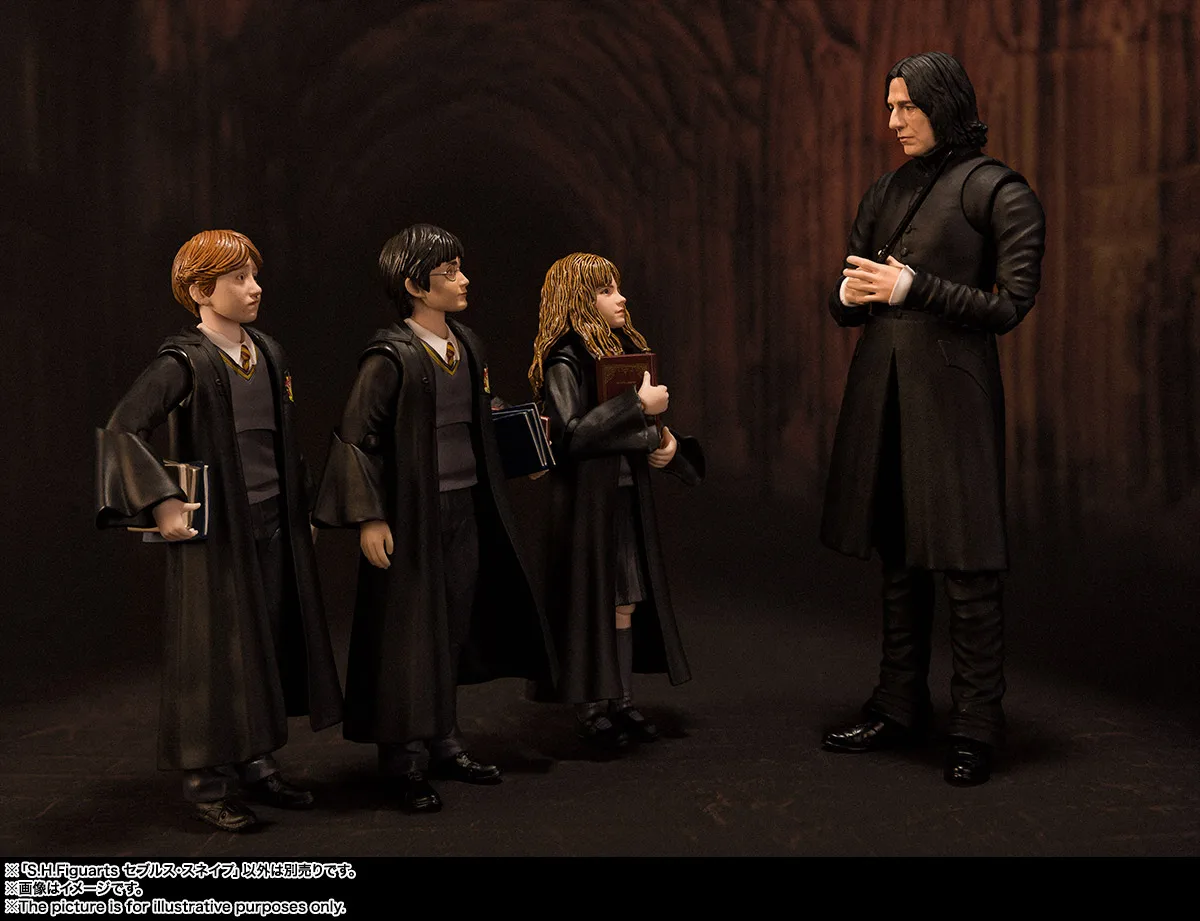 

Original Bandai Harry Potter Magician Figure Model Potter Hermione Ron Severus Snape Action Figures Doll Toy Home Desktop Car