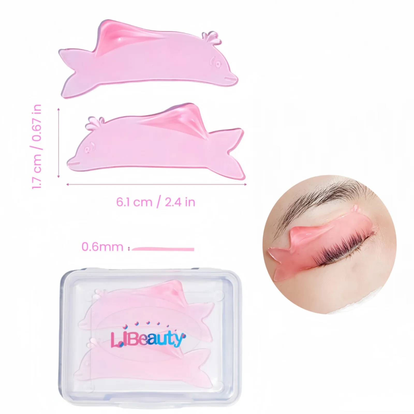 Libeauty 1 paire de coussinets de permanente de cils en Silicone tige de cils plate tige de levage de cils coréenne sans colle pour NO.1 Perm adoucir outil de coussin de levage de cils