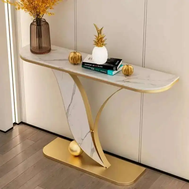 

Vintage Table Beauty Hall Console Entrance Luxury Modern Aesthetic Console Table Marble Glamour Tisch Wohnzimer Home Furniture