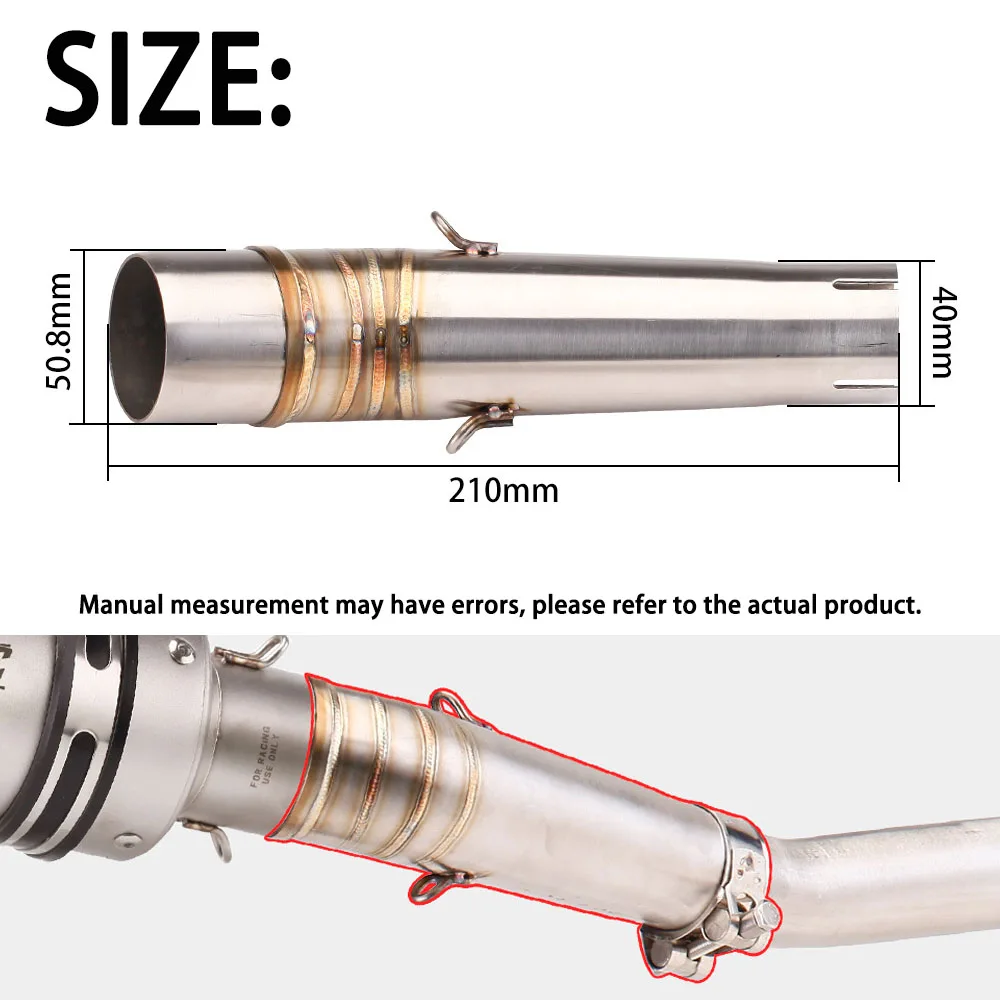 Motorcycle exhaust Pipr kit suitable for Honda NC750X NC700S 750S Small hexagonal exhaust system modification (2012-2020)