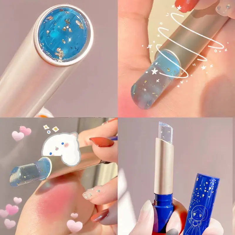 Lip Balm Color Changing Moisturizing Gold Foil Gloss Natural Long Lasting Lipstick Lip Glaze Tint Oil Makeup Lip Care