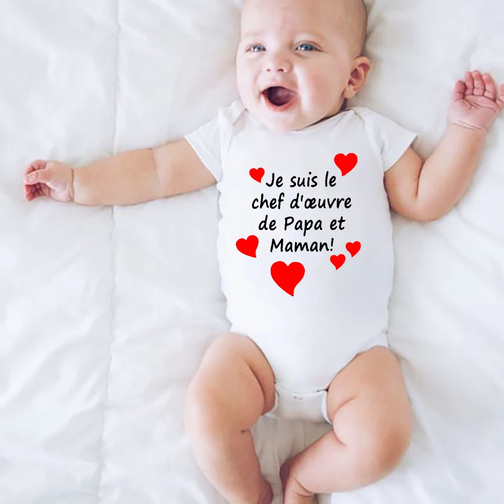 I Am Mom and Dad's Masterpiece Infant Romper Mothers Day Baby Bodysuits Fathers Day Newborn Clothes Fathers Day Mothers Day Gift