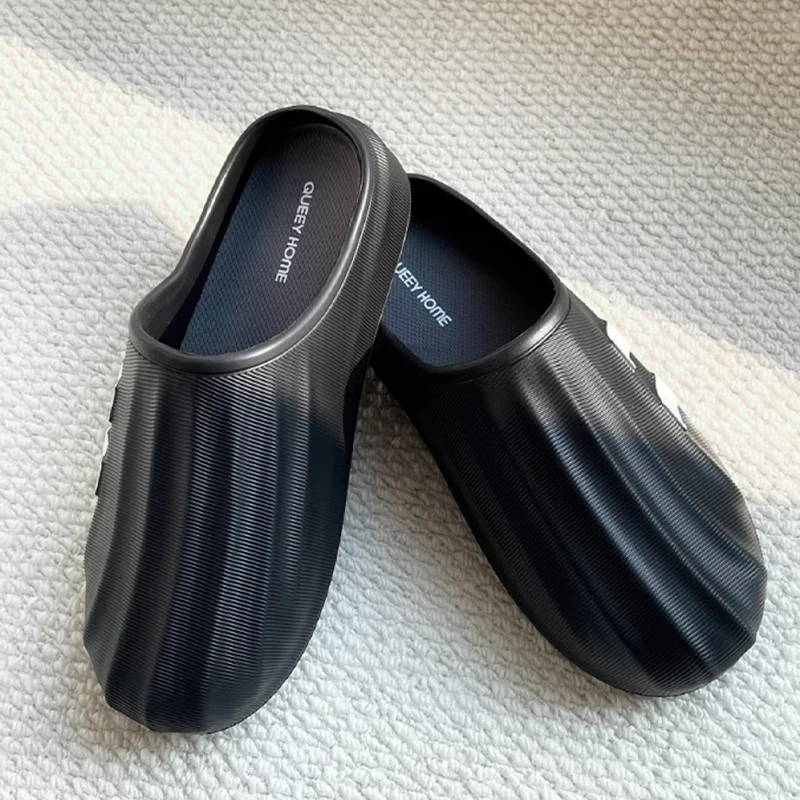 

Summer Men's Closed-Toe Slip-On Clogs, Waterproof Soft Thick Sole, Indoor Outdoor Dual Use, Breathable Casual Shoes