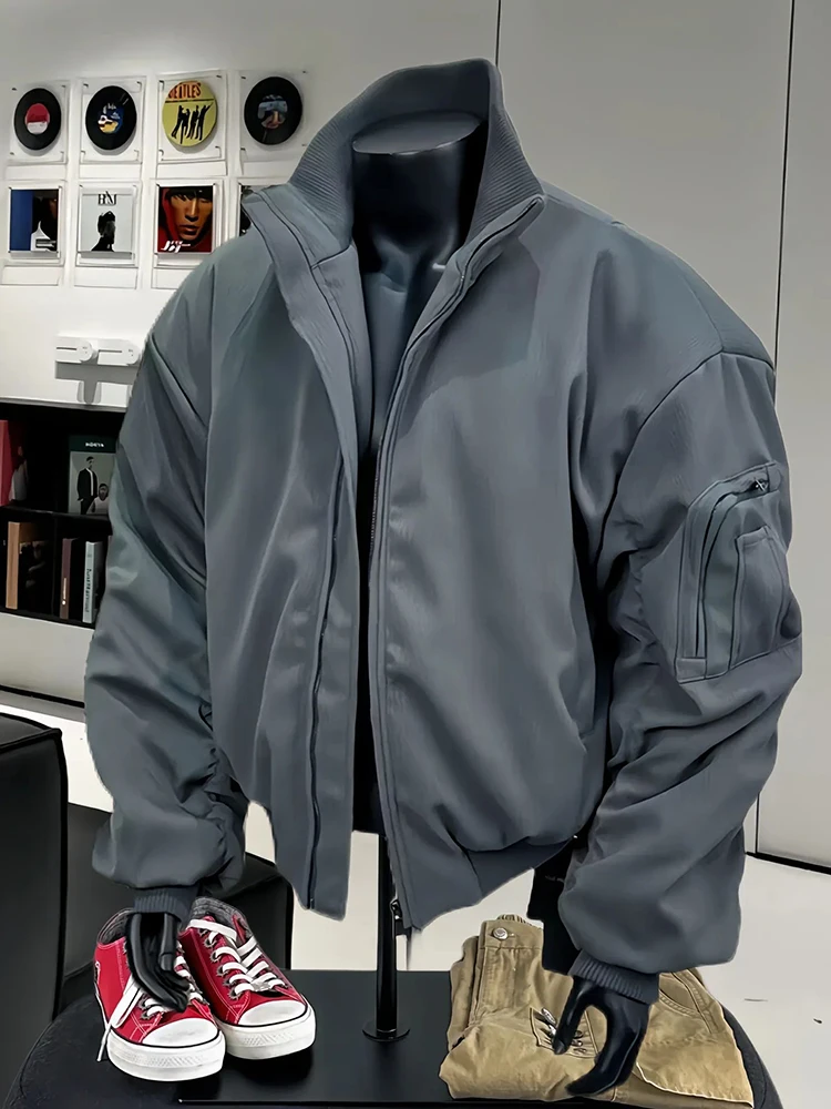 

Мужская зимняя куртка-парка из хлопка в американском стиле, с воротником-стойкой, утепленная полиэстеровым волокном