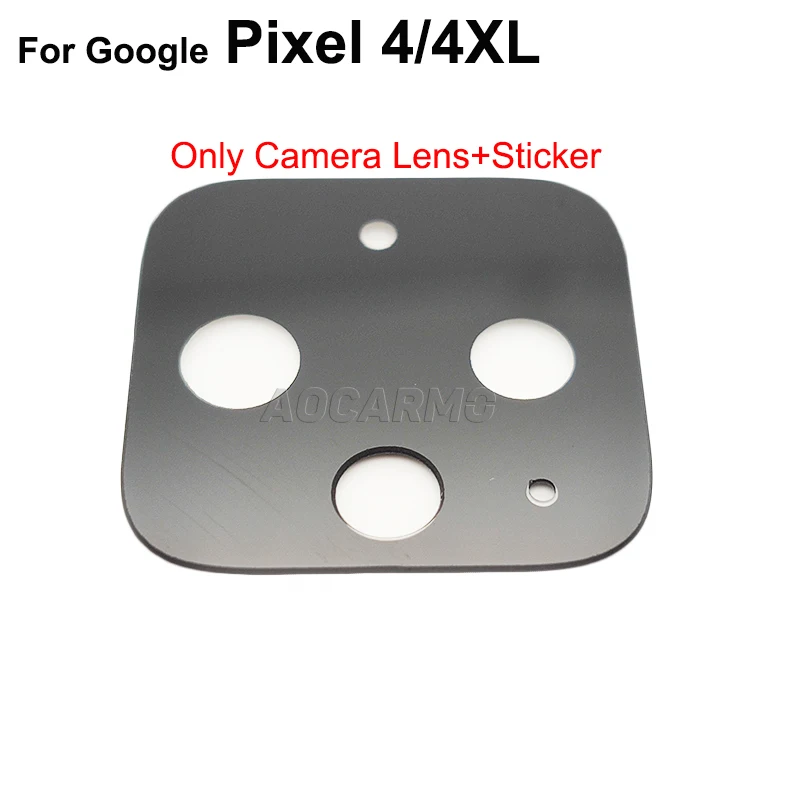 Aocarmo For Google Pixel 4 4xl 4XL 5 Rear Back Camera Lens Glass With Adhesive Sticker Replacement Part