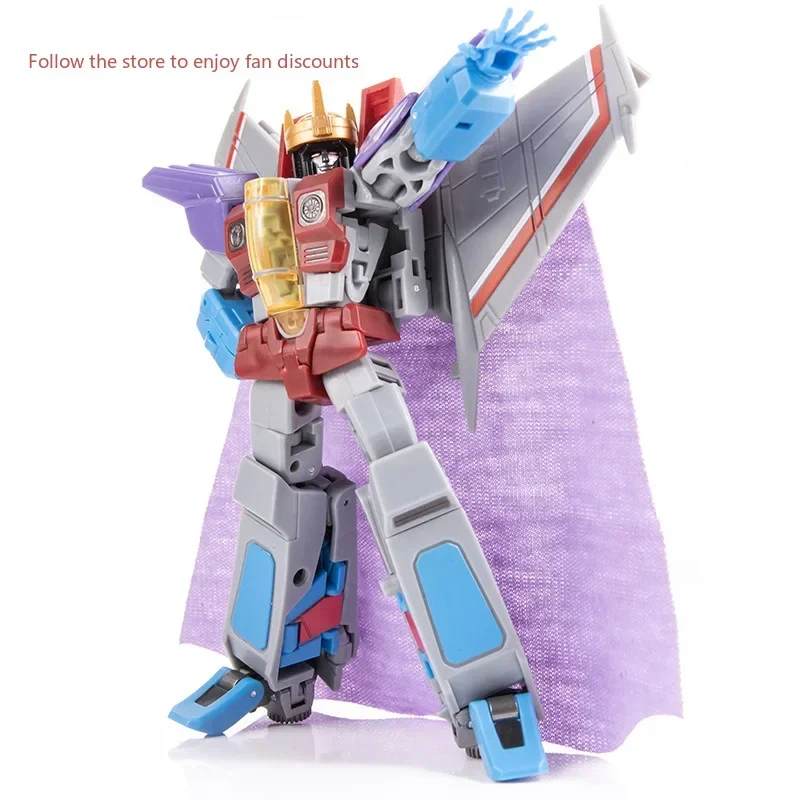 Auf Lager JinBao Transforming Toys FG-04 Starscream Aircraft Usurper mit Ständer Umhang Krone Modell Action Puppe Figuren Anime