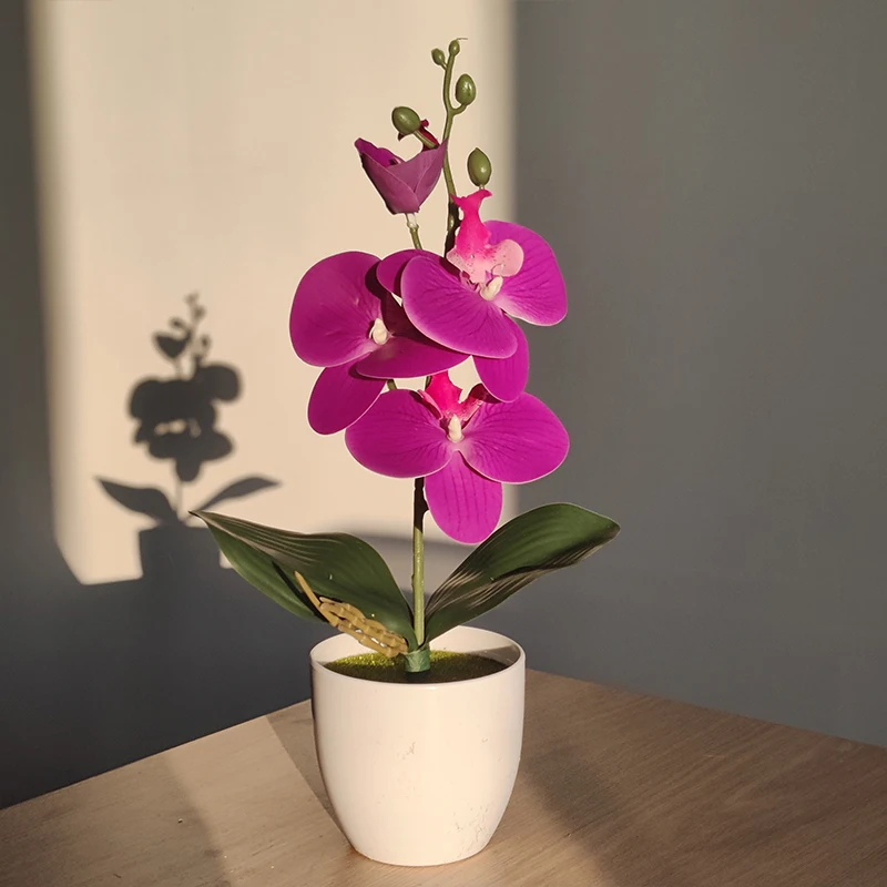 Bonsai Simulierte Schmetterling Orchidee Künstliche Topfpflanze Schreibtisch Esstisch Home Office Vase Hochzeit Hause Raum Dekoration Geschenk – Detail 9