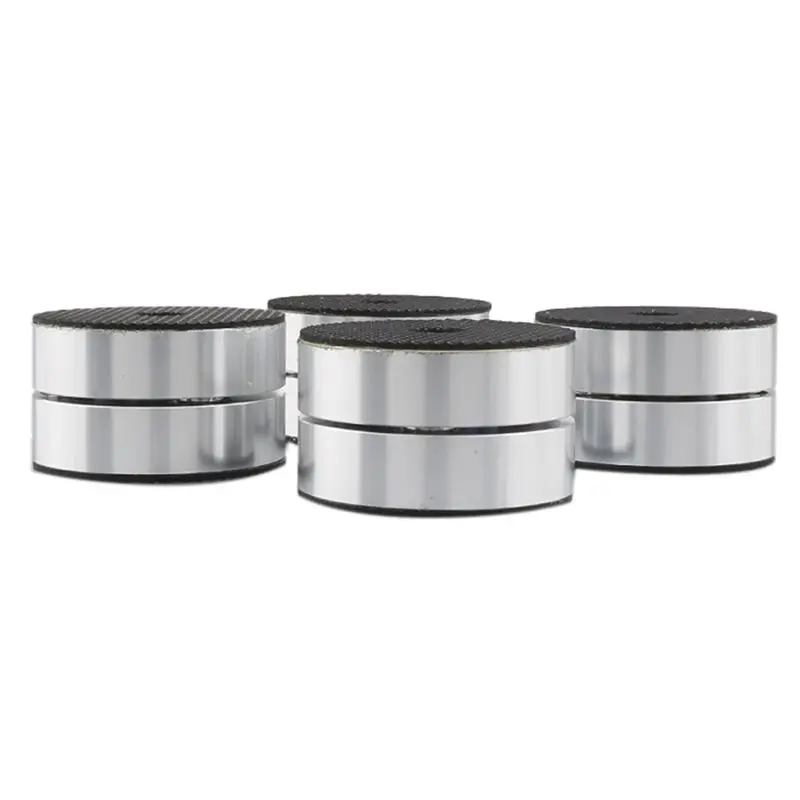 

A97I-4PCS Hifi Speaker Isolation Feet Cushion Pads Stand Feet Aluminum Vibration Dampener 40X23mm Silver