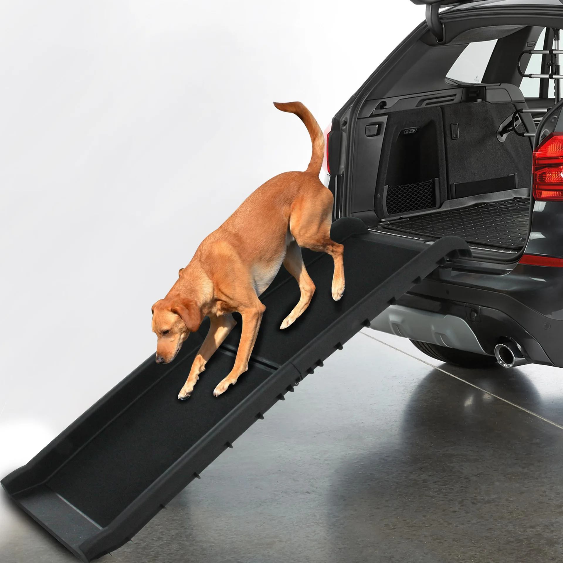 

Adjustable Foldable Dog Stairs Pet Steps for Cars, Trucks & SUVs Non-Slip Easy To Store Pet Floding Ladder Ranmp