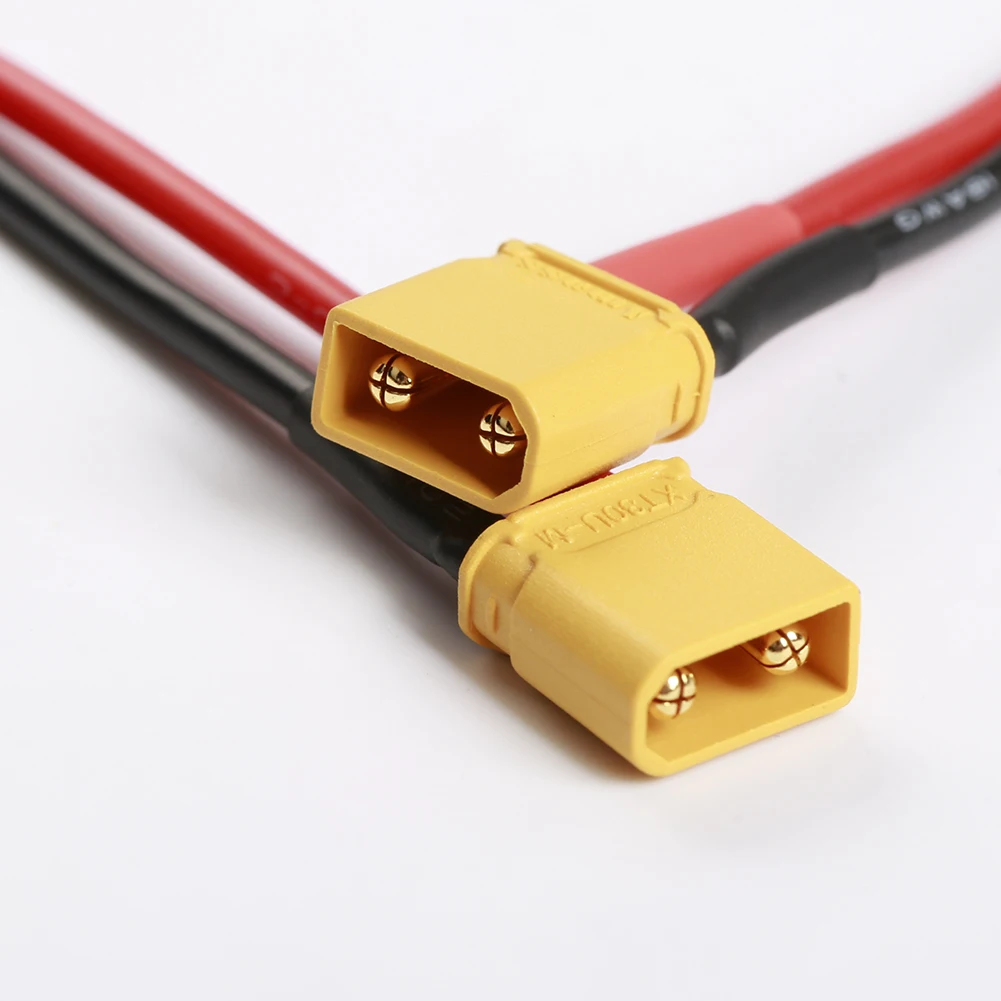 Aircraft model lithium battery electric control XT30U Male plug with wire 16 18 20AWG high temperature resistant silicone wire