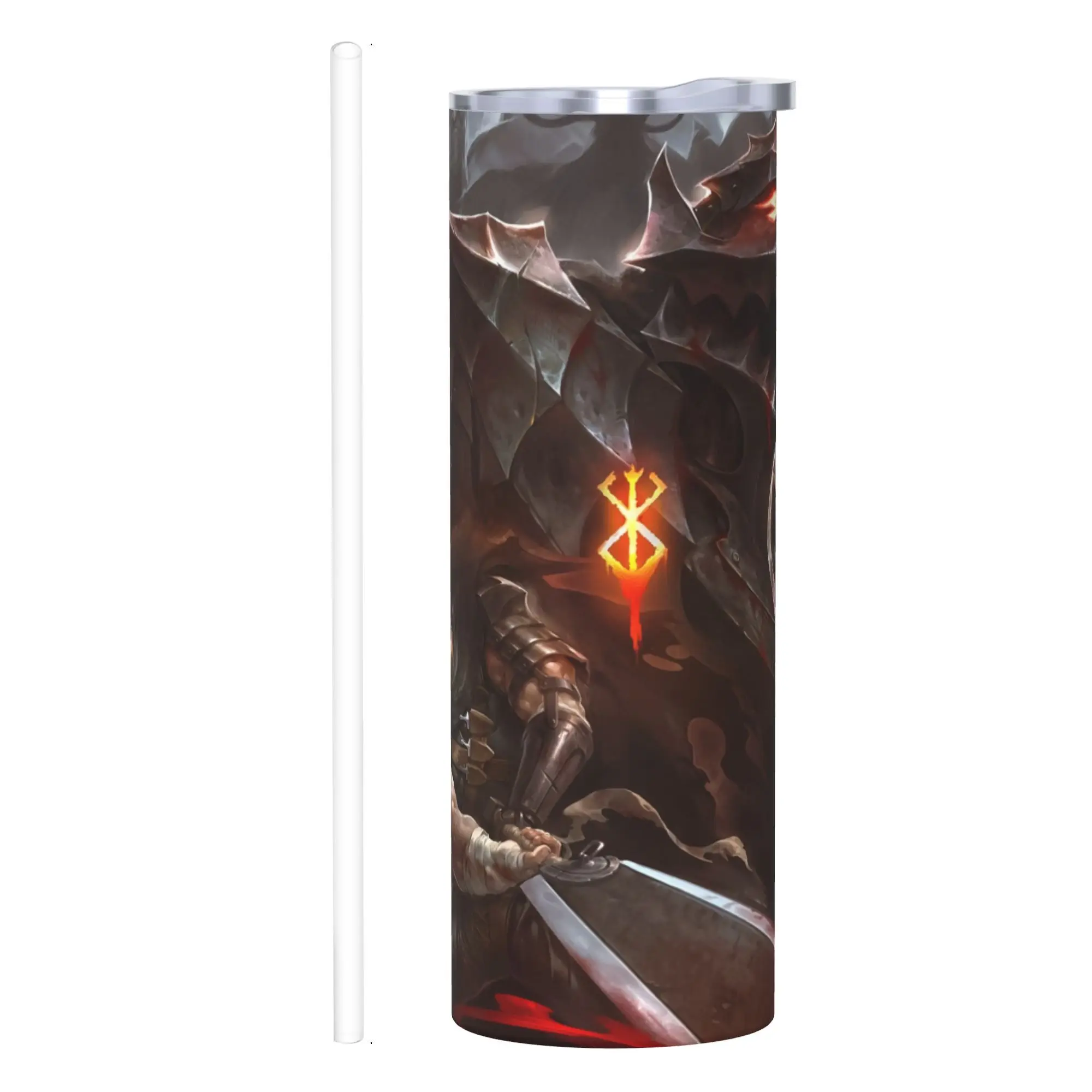 

Stainless 20oz Anime Insulated Cup, Berserk Bottle Stainless Double Wall Insulated Bottles with Straw ​ ​