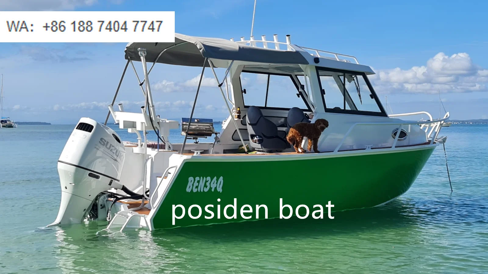 Gospel Boat Welding Aluminum Deep-V Fishing Sport Yacht 6.5m Outboard Engine 35-40 Knot Speed 6 Passenger Capacity Sightseeing