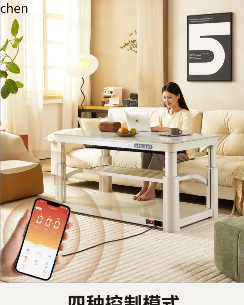 ZML โต๊ะไฟฟ้าเครื่องทําความร้อนตารางยกและลดย่างชาไฟ one-body rock slab สี่เหลี่ยมผืนผ้าย่างไฟตาราง
