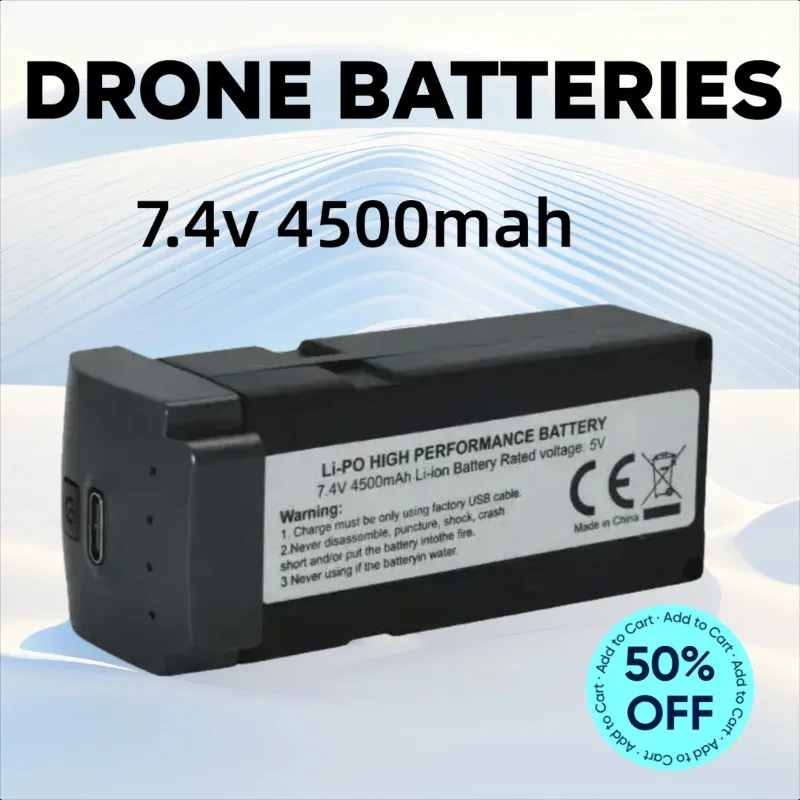 

7.4v 4500mah LI-PO Battery for L600 Pro Max Drone Batteries