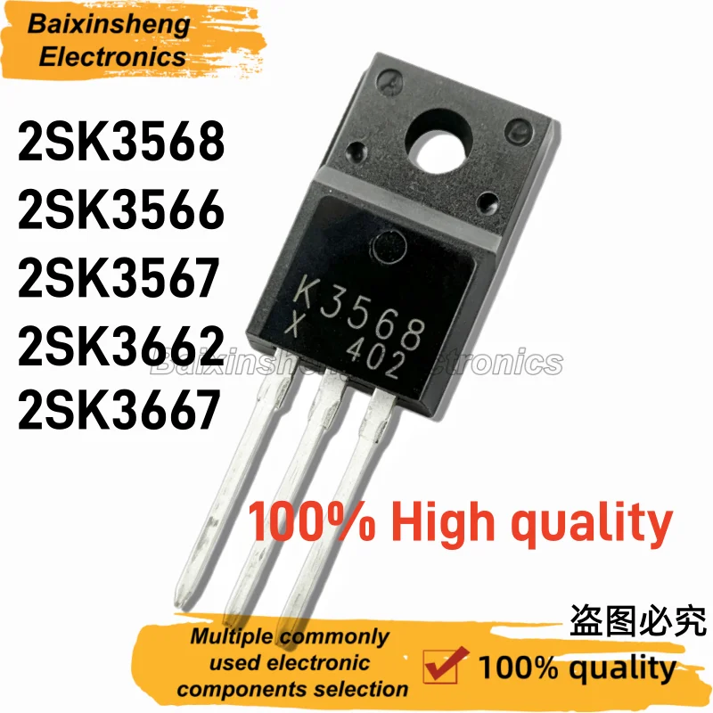 2SK3567 2SK3662 2SK3667 TO-220F 10PCS 2SK3568 2SK3566 N-Channel Power MOSFET Transistor Electronic Components