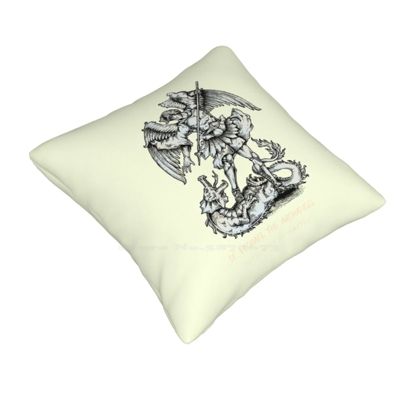 St Michael The Archangel , St Michael Archangel , Saint Michael Pillow Cover Hug Pillowcase Saint Michael Archangel Medal