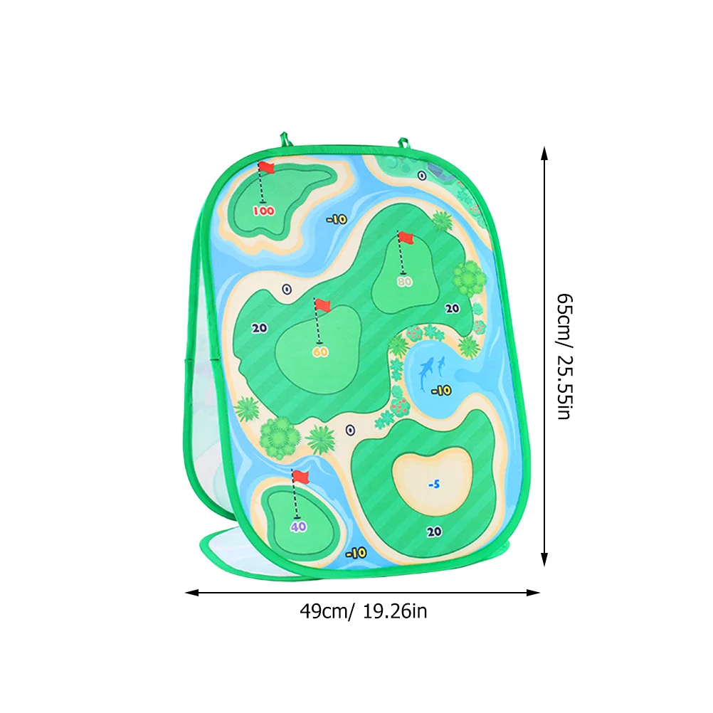 1 conjunto crianças jogo de golfe playset portátil dobrável prática esteira indoor esportes ao ar livre educacional conjunto golfe esporte brinquedos para crianças