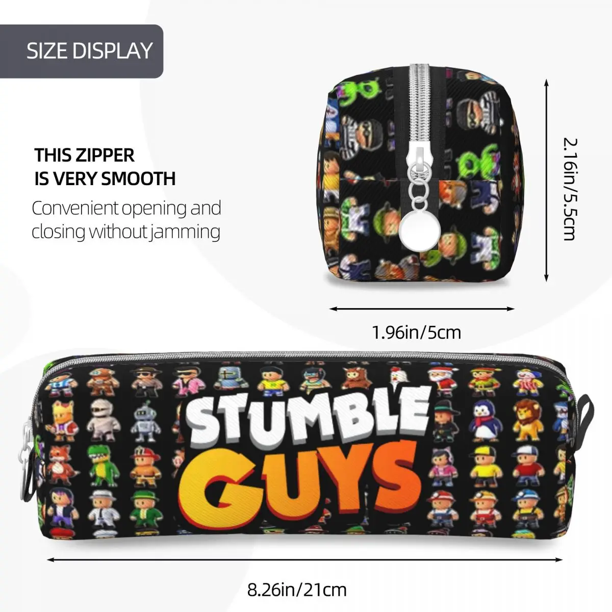 Nowy piórnik Stumble Guys Game Cartoon Pencil Pouch Pen Box dla studentów Torba o dużej pojemności Uczniowie Prezent szkolny Artykuły papiernicze