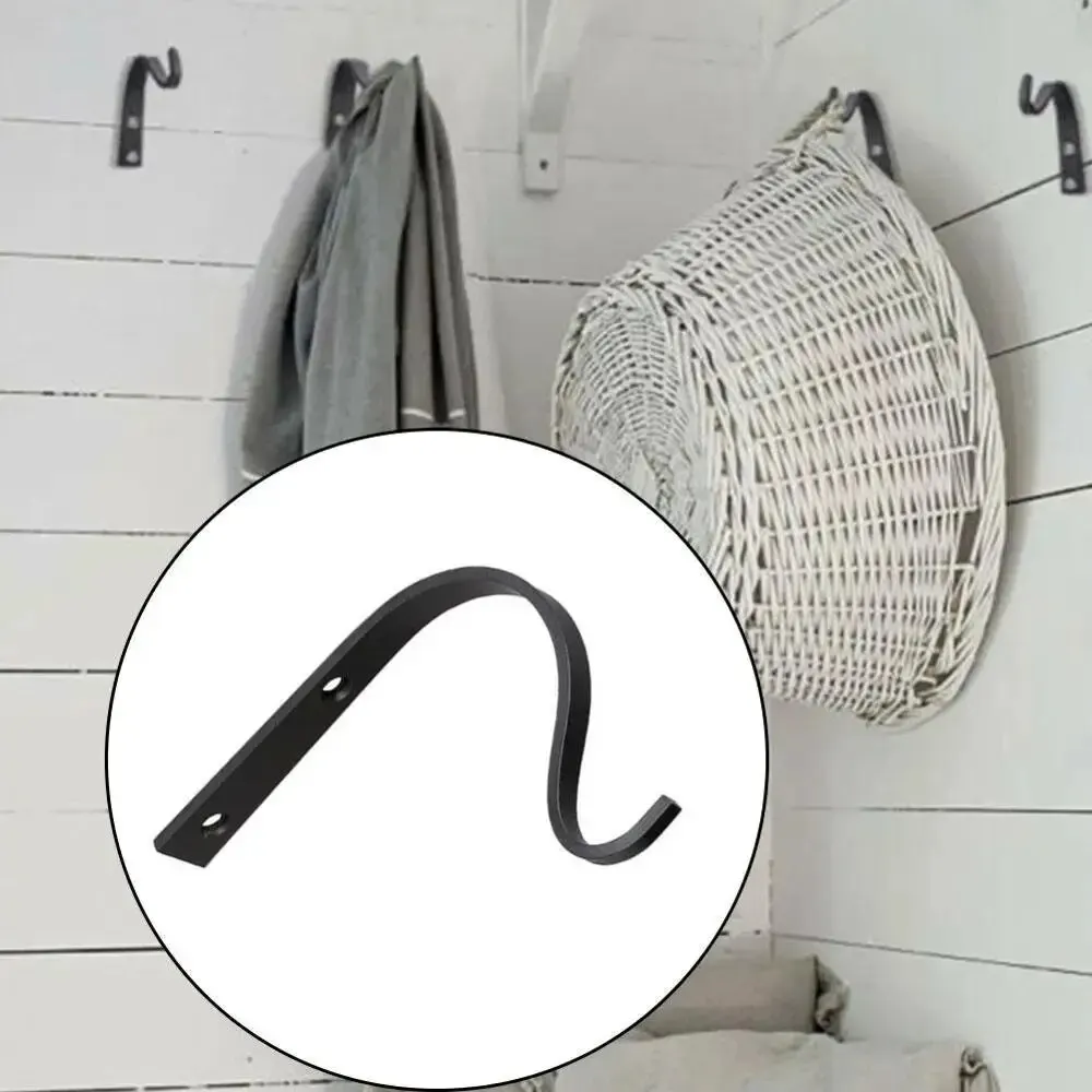 3/6Pcs Metal Hooks J-hook Vintage Wall Hanger Screw Hooks For Bathroom Kitchen Room Cloth Towel Rack Coat Hat Holder