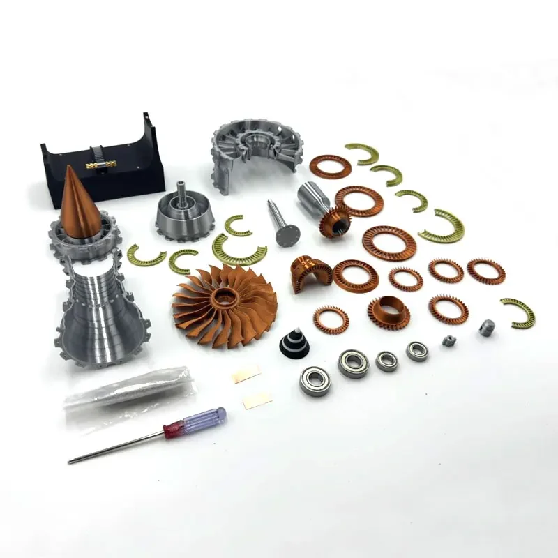 Aviation Turbofan Engine Model DIY Assembly Model Electric 27CM Turbofan Engine Toy Kit