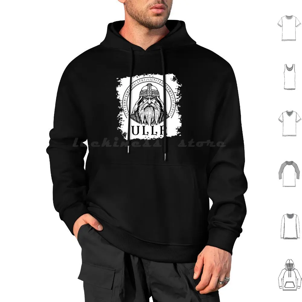 

Ullr Viking God Of Winter Norse Mythology With Runes Hoodie cotton Long Sleeve Vikings Scandinavian Norse God Ullr Norse God