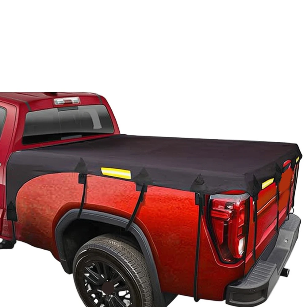 Waterproof Pickup Truck Cargo Cover 600D Oxford Fabric with Full Zipper for Easy Loading Unloading Multiple Size Options