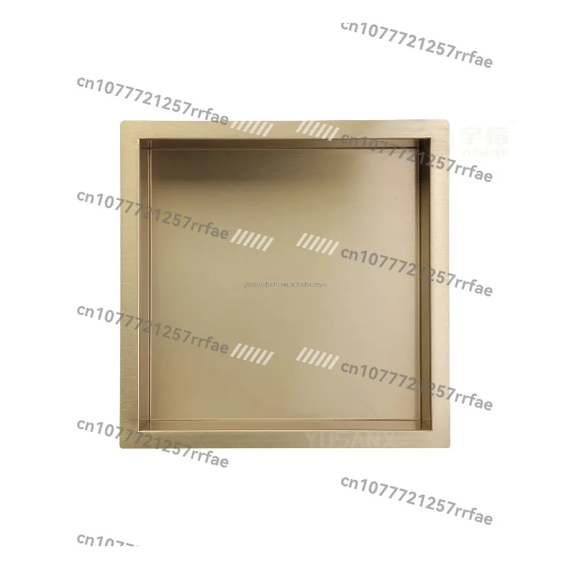 

12 Modern Niche with Light Emitting Diode Lighting Recessed SUS304 Steel Bathroom Shower Rack and Metal Storage Recessed Design