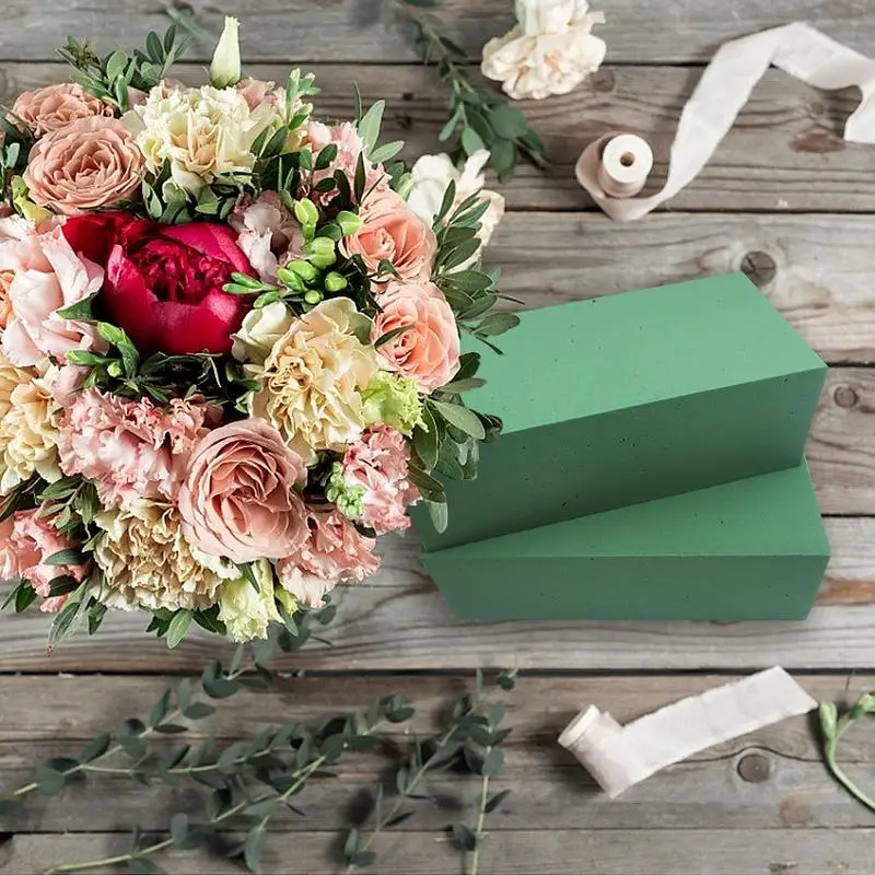 Flower Foam Rose Arranging Floral Block Flowers Packing Green Brick Holder Highly Absorbent Plant Sponge Foam Florist Supplies