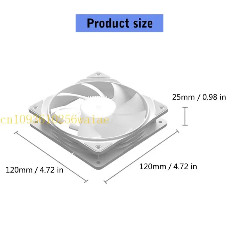 652F COMPORT PC CASE FAN 120 مم 12V 4PIN 1200 دورة في الدقيقة استبدال مروحة التبريد بدون فرش