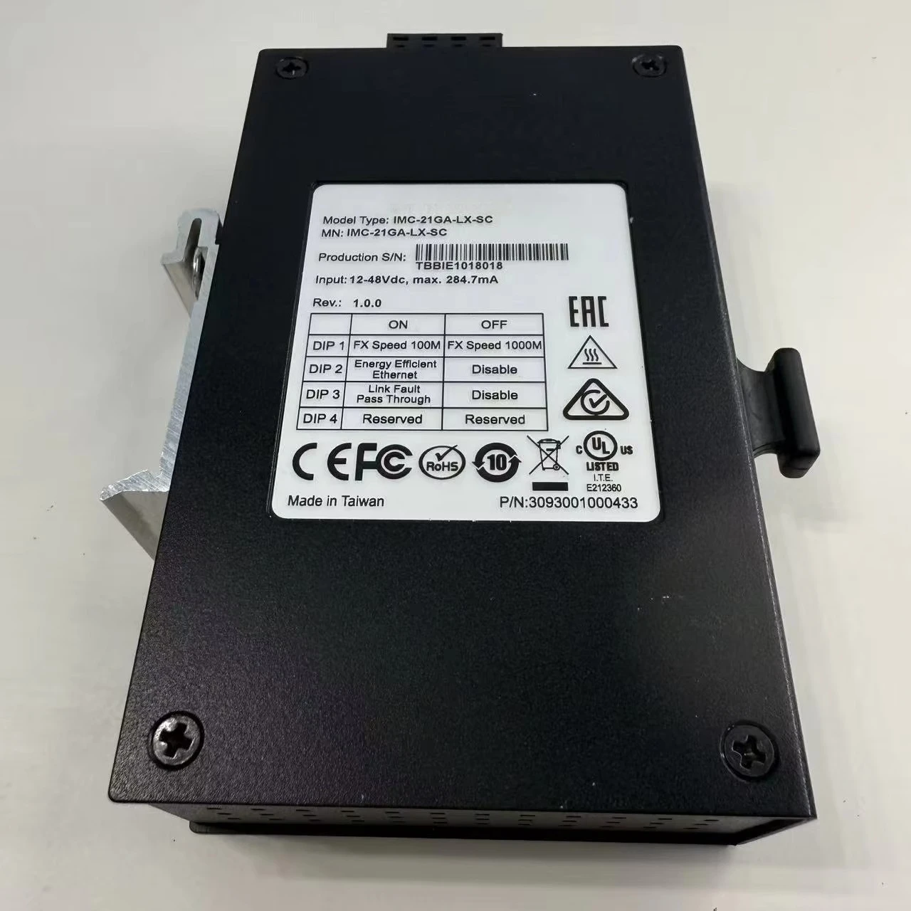 NEW MOXA IMC-21GA-LX-SC Plastic Transceiver for Fast-Transportation Electronic Equipment Taiwan Origin