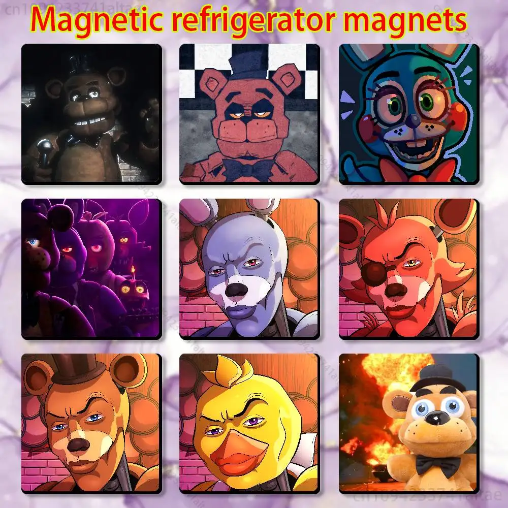 

F-Five Nights at F-Freddys Sign Fridge Magnets - Creative Miniature DIY Magnetic Decorations for Home Accessories