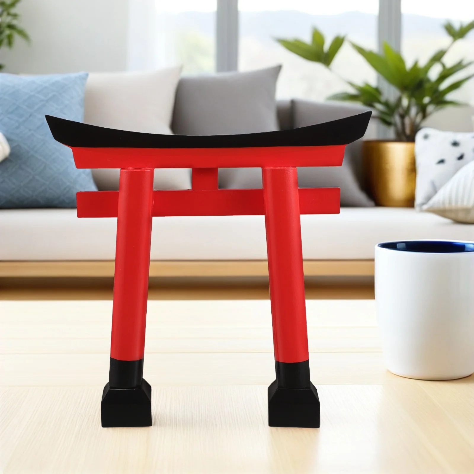 

Japanese Gate Miniature Wooden Sculpture Traditional Garden Decor for Bonsai Sand Table Micro Landscape Japanese Style