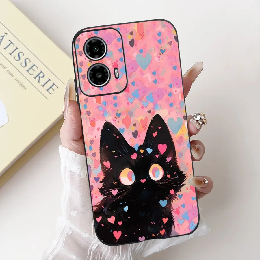 For Motorola G24 G 24 Power G34 4G Phone Case Cartoon butterfly Painted Matte Soft Silicone Cover for Moto G53 G73 G85 5G Funda