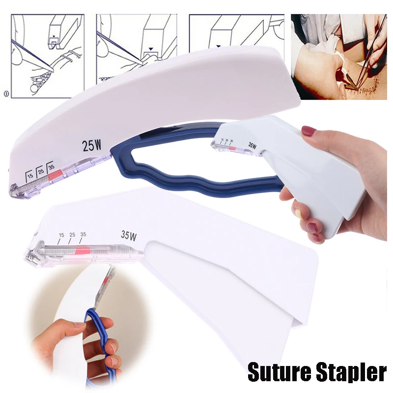 1pc Medical Surgery Disposable Stainless Steel Skin Stapler Nails Skin Stitching Machine Sterile Blank Package Nail Puller