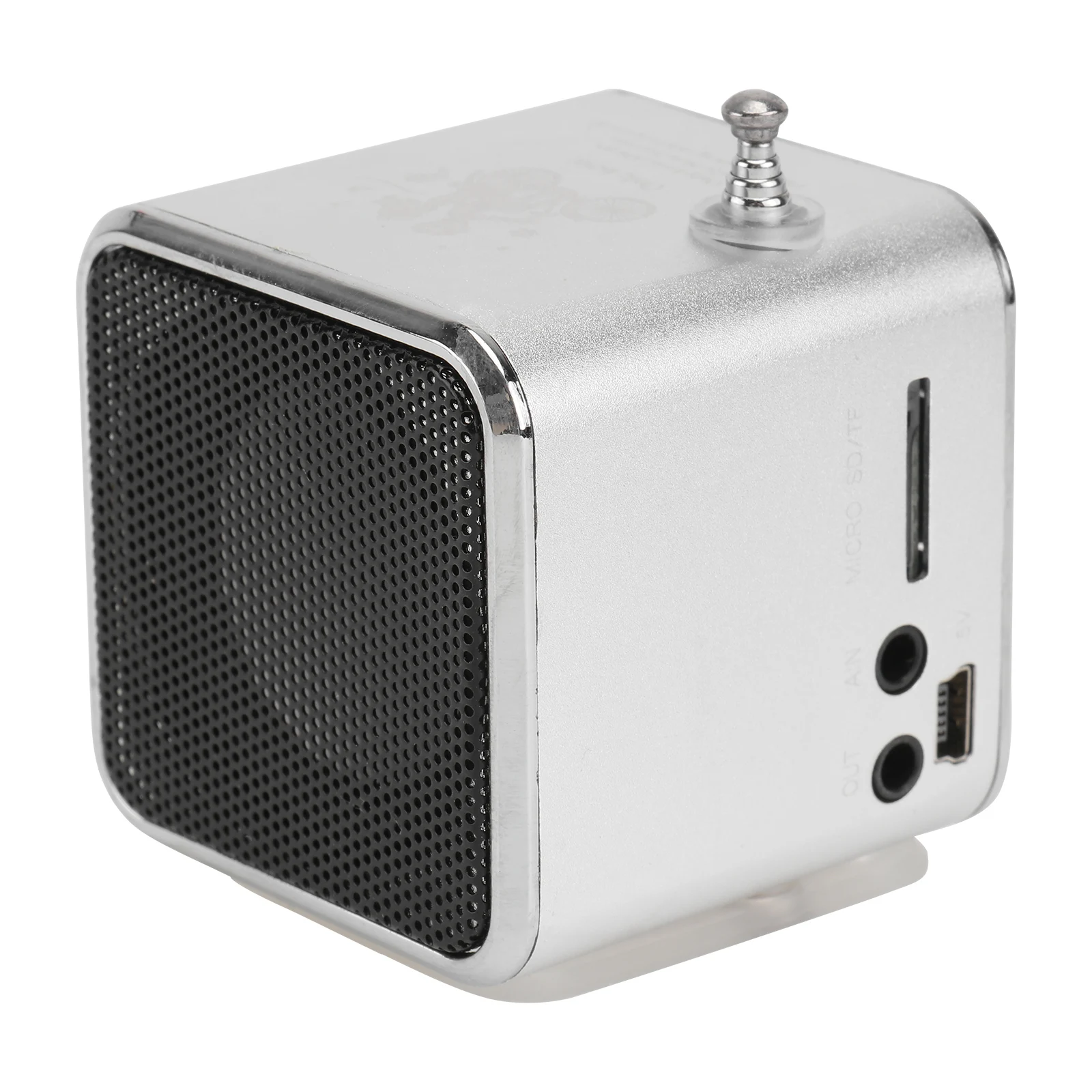 

Portable Mini Digital Speaker Amplifier MP3 Player LED Display Green Small Notebook Card Radio Frequency Telescopic Antenna 35mm