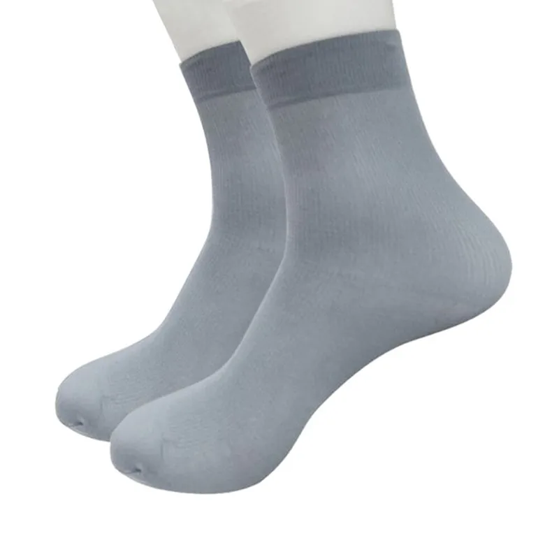 4 Pairs Fiber Ultra-thin Elastic Silky Short Silk Stockings Men Socks