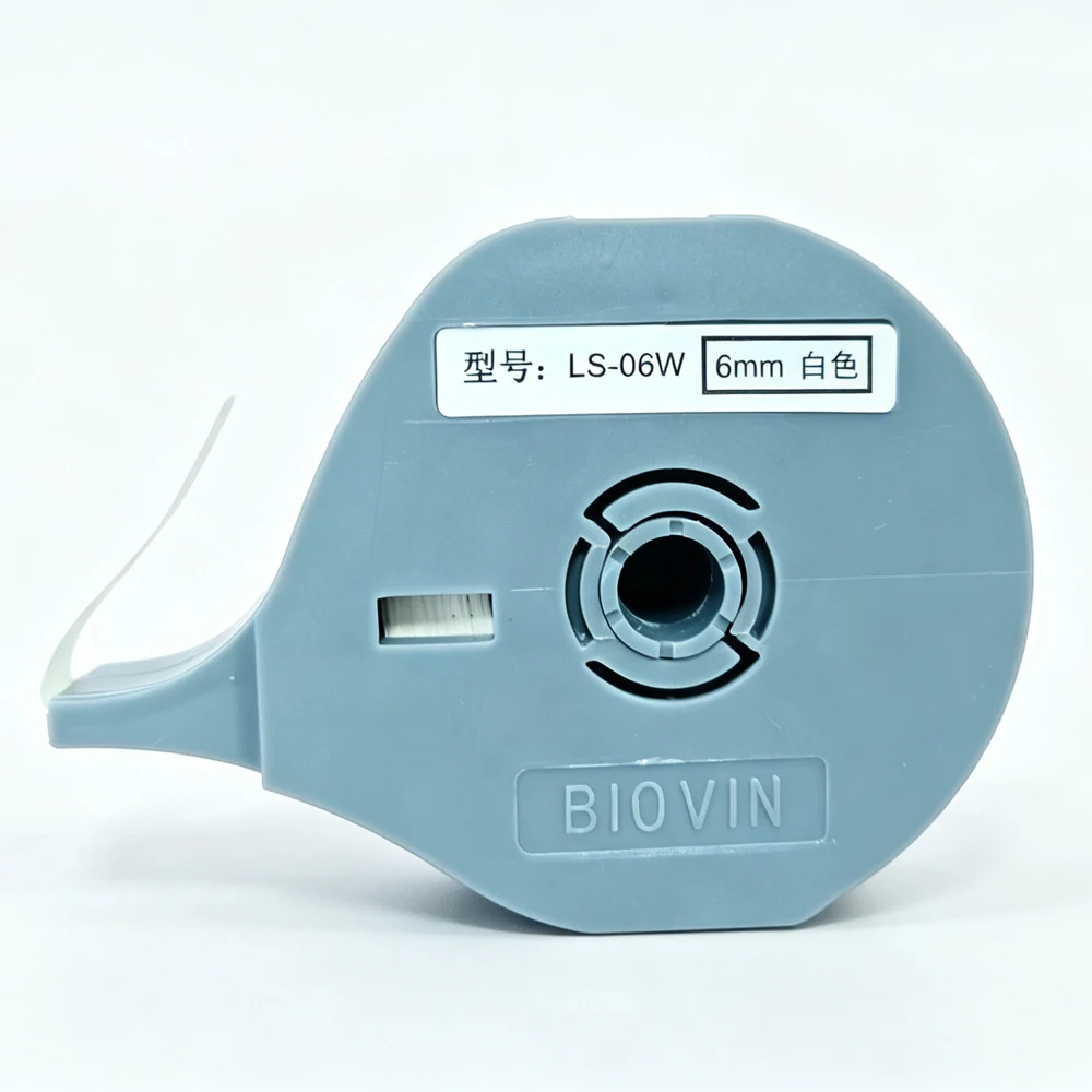 LS Label Tape, Yellow White 6-9-12mm For BIOVIN S650 S700E S710E S680 Wire Marker Printer, For Electrical Cabinet Cable Marking